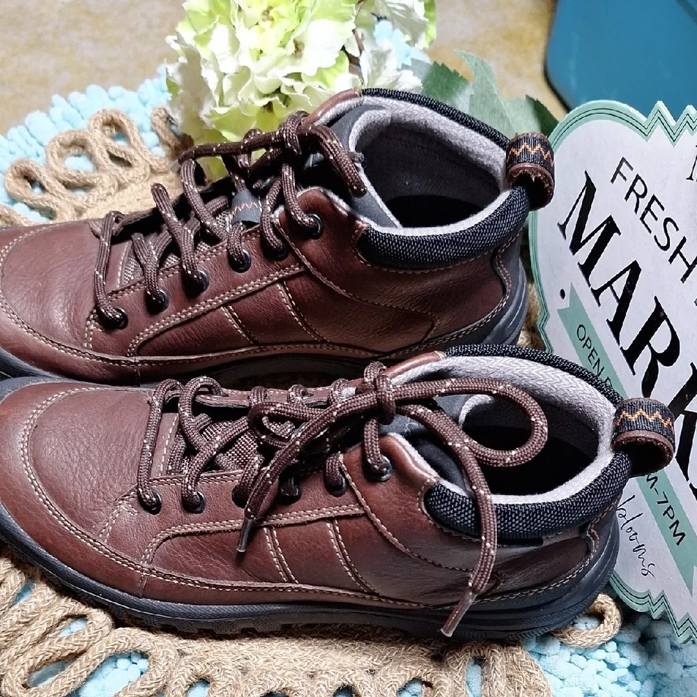 Men's Brown Leather Clarks Shoes